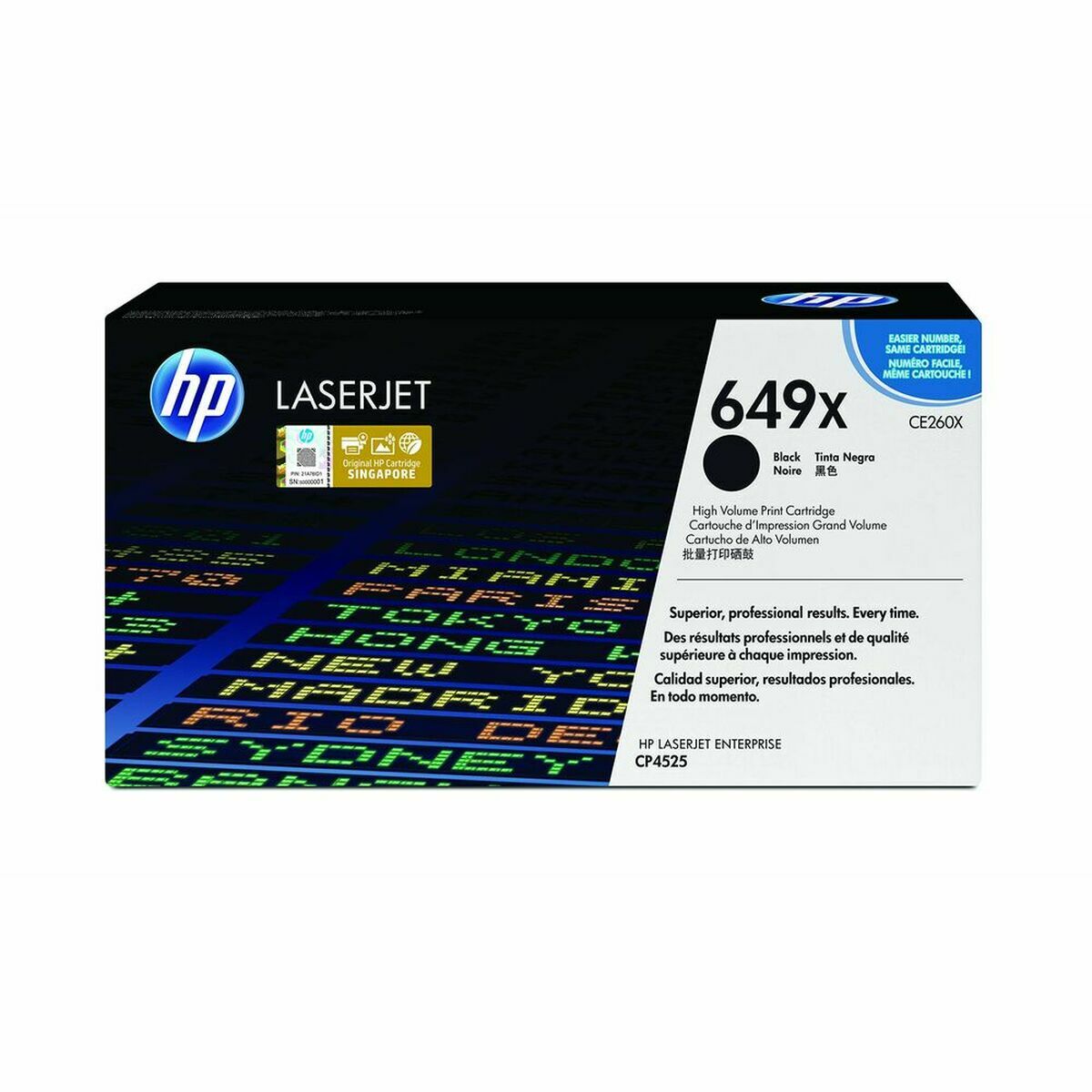 Toner HP CE260X Sort